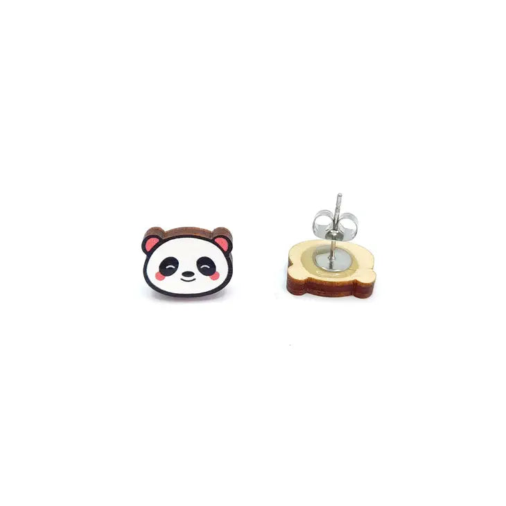 panda studs earrings