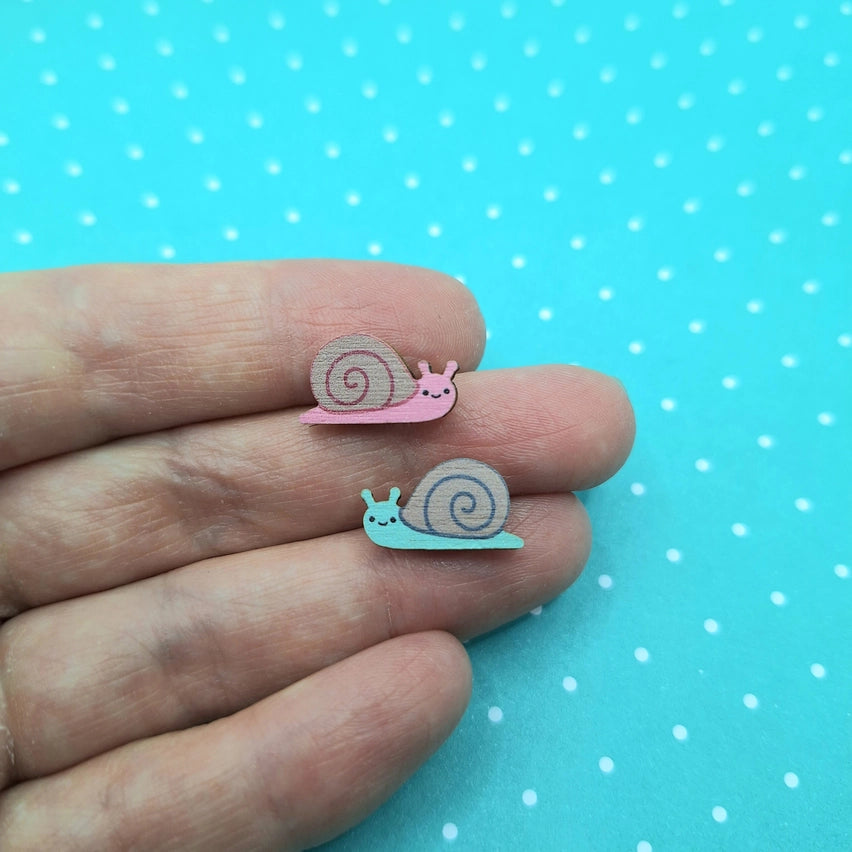 odd snail stud earrings