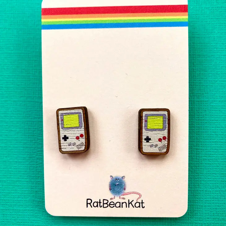 game boy stud earrings