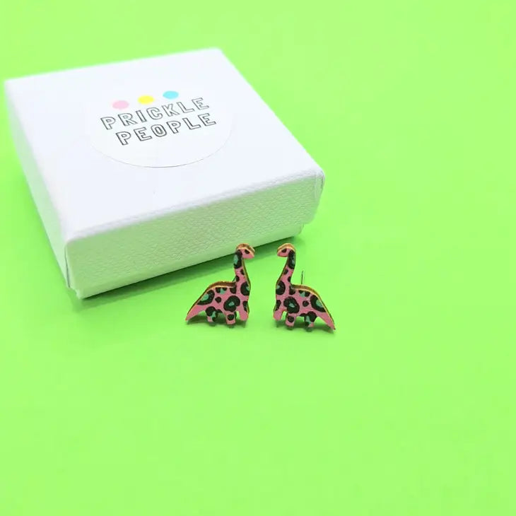 funky dinosaur stud earrings 