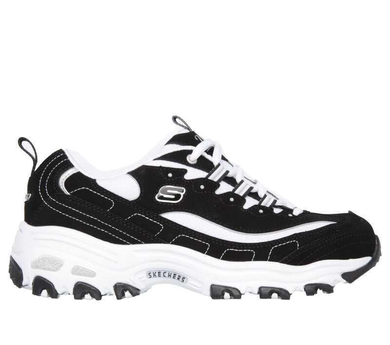 Skechers D'Lites - Biggest Fan Black & White – Captain Jellyfish