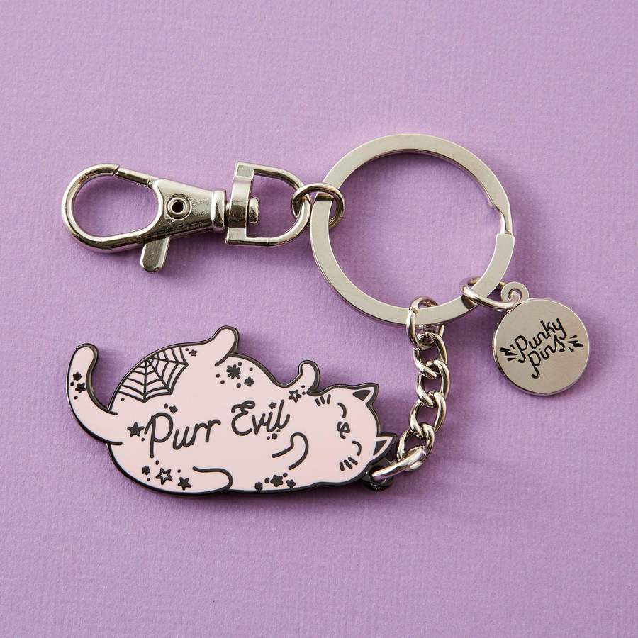 Purr Evil Hard Enamel Keyring Punky Pins – Captain Jellyfish